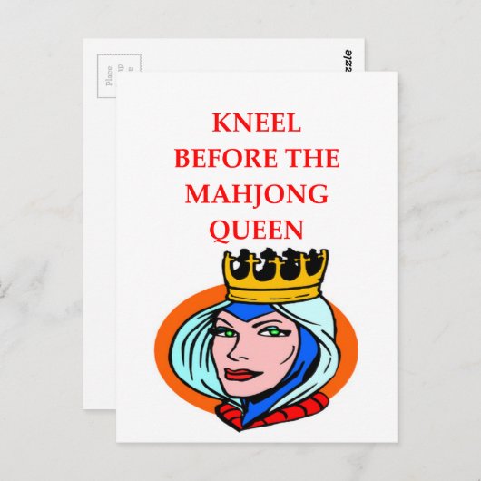 mahjong briefkaart (Voorkant / Achterkant)