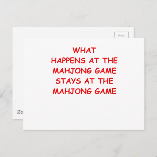 mahjong briefkaart (Voorkant / Achterkant)