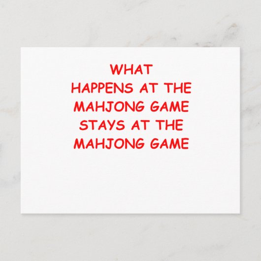 mahjong briefkaart (Voorkant)