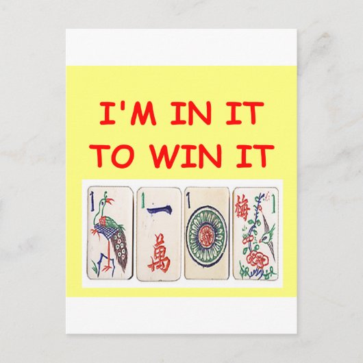 mahjong briefkaart (Voorkant)