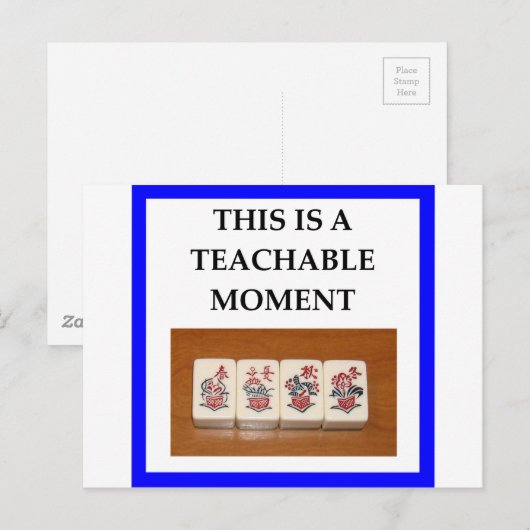 mahjong briefkaart (Voorkant / Achterkant)