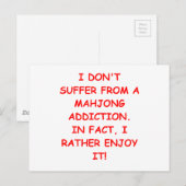 MAHJONG BRIEFKAART (Voorkant / Achterkant)