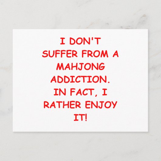 MAHJONG BRIEFKAART (Voorkant)