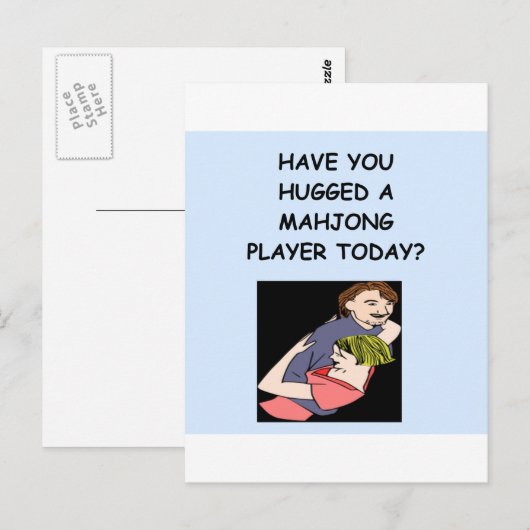 mahjong briefkaart (Voorkant / Achterkant)