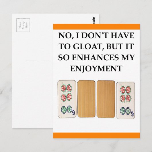 mahjong briefkaart (Voorkant / Achterkant)