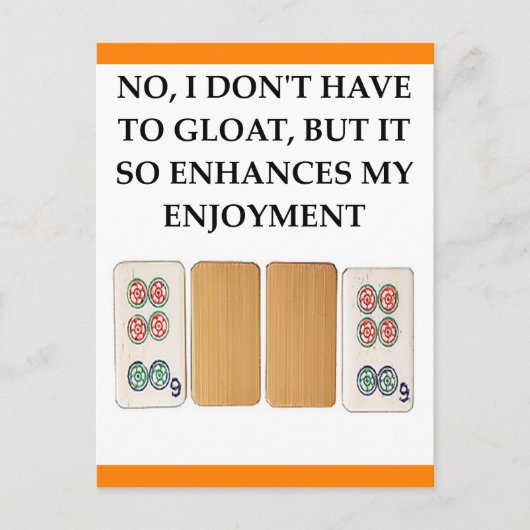 mahjong briefkaart (Voorkant)