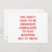 mahjong briefkaart (Voorkant / Achterkant)