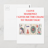 MAHJONG BRIEFKAART (Voorkant / Achterkant)