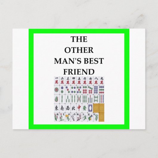 mahjong briefkaart (Voorkant)