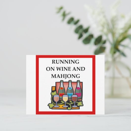 MAHJONG BRIEFKAART (Staand voorkant)