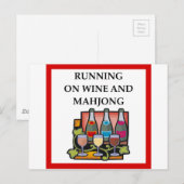 MAHJONG BRIEFKAART (Voorkant / Achterkant)