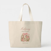 Mahjong bruidsfeest grote tote bag (Achterkant)