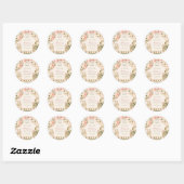 Mahjong bruidsfeest ronde sticker (Vel)