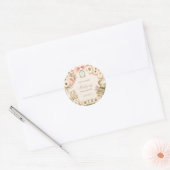 Mahjong bruidsfeest ronde sticker (Envelop)