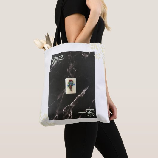 Mahjong Canvas tas met de 1 van Bamboo in Cantones (Dichtbij)