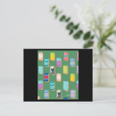 Mahjong Cards Line Set Color Briefkaart (Staand voorkant)