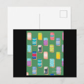 Mahjong Cards Line Set Color Briefkaart (Voorkant / Achterkant)