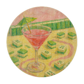 Mahjong Chic Schilderij Cocktail Snijplank