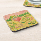 Mahjong Chic Schildering Cocktail Bier Onderzetter (Linkerzijde)