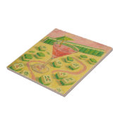 Mahjong Chic Schildering Cocktail Tegeltje (Zijkant)