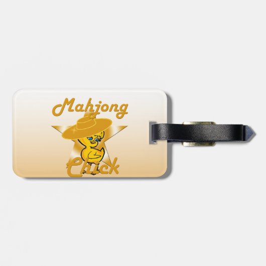 Mahjong Chick #10 Bagagelabel (Achterkant horizontaal)