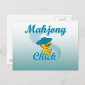 Mahjong Chick #3 Briefkaart (Voorkant / Achterkant)