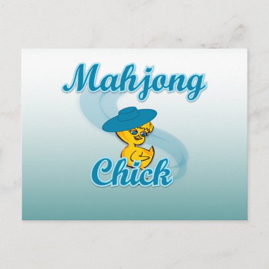 Mahjong Chick #3 Briefkaart (Voorkant)