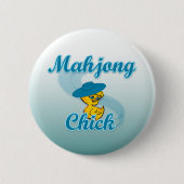 Mahjong Chick #3 Ronde Button 5,7 Cm (Voorkant)