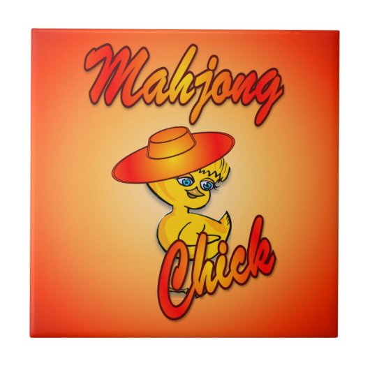 Mahjong Chick #5 Tegeltje (Voorkant)