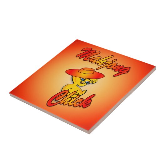 Mahjong Chick #5 Tegeltje (Zijkant)