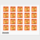 Mahjong Chick #5 Vierkante Sticker (Vel)