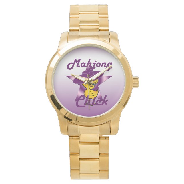 Mahjong Chick #9 Horloge (Voorkant)