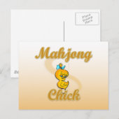 Mahjong Chick Briefkaart (Voorkant / Achterkant)