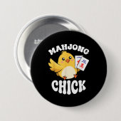 Mahjong Chick Chinese bord Speler Ronde Button 7,6 Cm (Voorkant /achterkant)