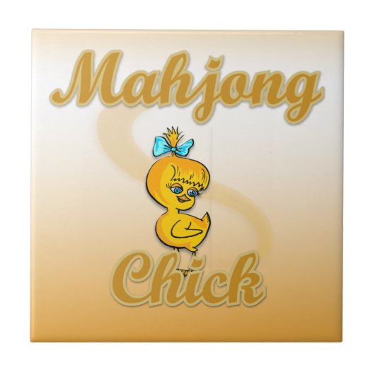 Mahjong Chick Tegeltje (Voorkant)