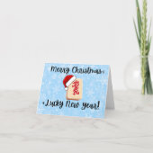 Mahjong Christmas Card Feestdagen Kaart (Voorkant)