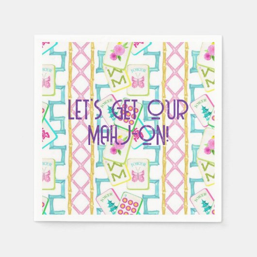 MAHJONG COCKTAIL NAPKINS SERVET (Voorkant)