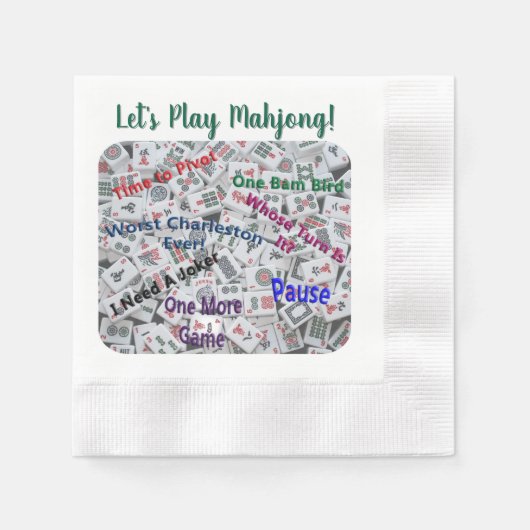 Mahjong Cocktail Servet (Voorkant)