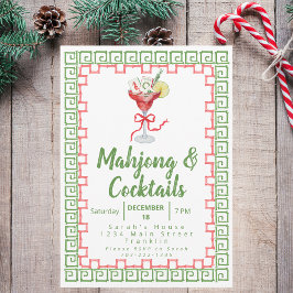 Mahjong & Cocktails Kerstfeest Waterverf