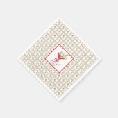 Mahjong Cocktails Kerstmis Grandmillennial Green Servet (Hoek)