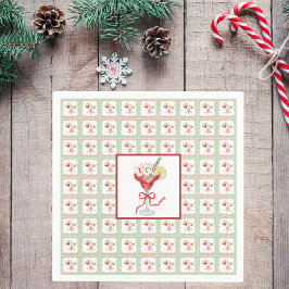 Mahjong Cocktails Kerstmis Grandmillennial Green Servet