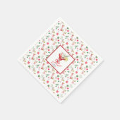 Mahjong & Cocktails Kerstmis Grandmillennial Servet (Hoek)