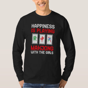 Mahjong Cool Happiness speelt Mahjong meisjes T-shirt