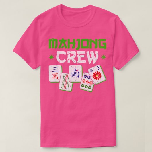 Mahjong Crew Mah Jong Speler T-shirt (Design voorkant)