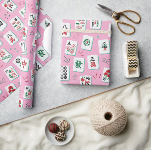 Mahjong Crew Speler Mahj Club Spelfanaat Cadeau Cadeaupapier