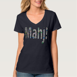 Mahjong Dames V-hals T-shirt - Mahj!