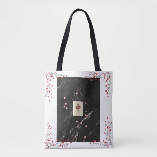 Mahjong de canvas tas met de rode draak (Voorkant)