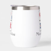 Mahjong Design Thermische Wijn Tumbler (Rechts)