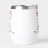 Mahjong Design Thermische Wijn Tumbler (Links)