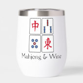 Mahjong Design Thermische Wijn Tumbler (Achterkant)
